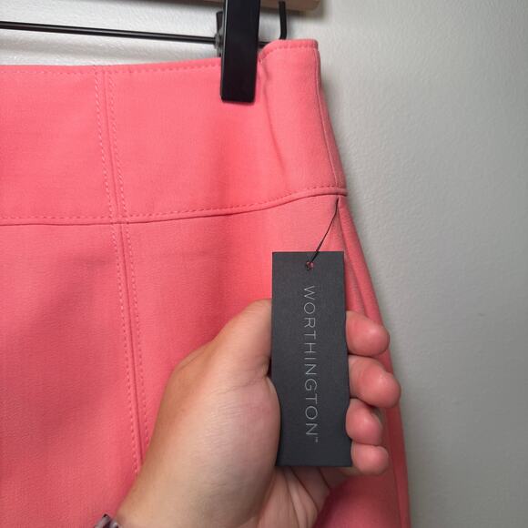 Worthington Women's Business Pencil Skirt Coral Shell Pink Size 6 - Picture 2 of 7